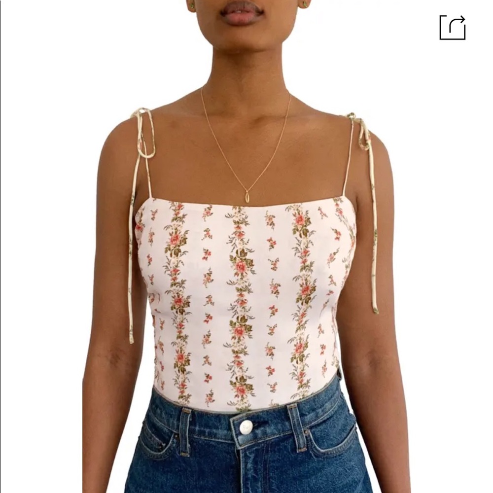 NWT Reformation lupe floral print camisole
